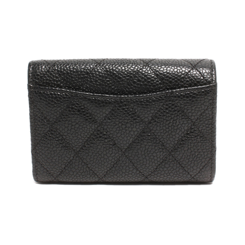 Chanel 4 Key Black Skin Case Caviar Matelasse